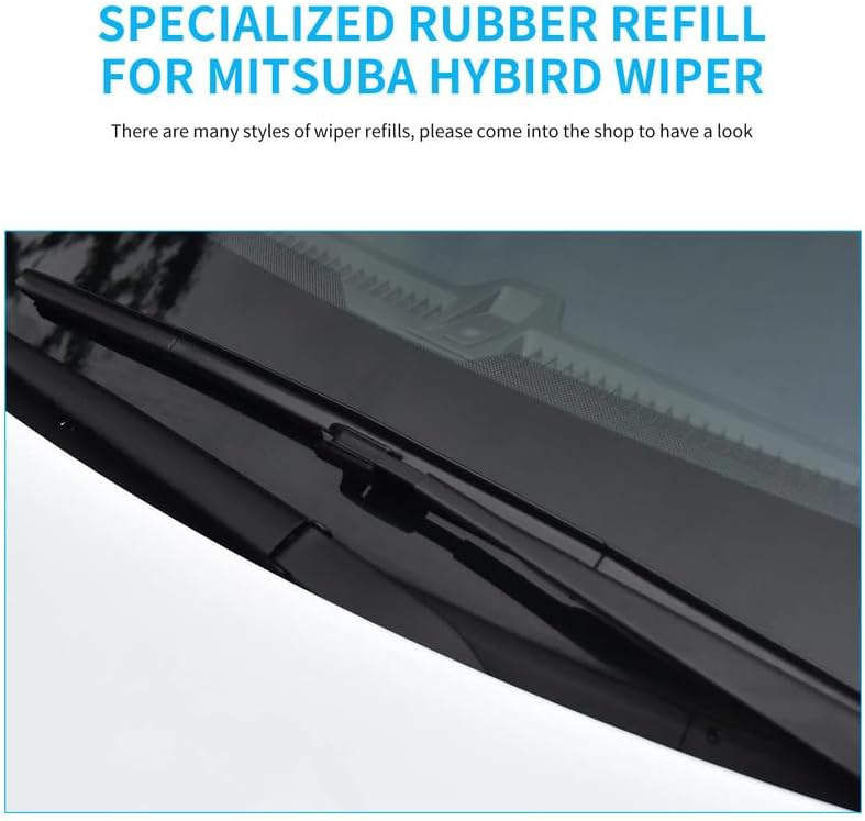 DYNOELS Wiper Blade Refill, 26''+17'' Windshield Wiper Refills 10 mm Fit for Infiniti Q50 2014-2023, Fit for Q60 2014-2023 Rubber Refills 4 Pcs - Image 2